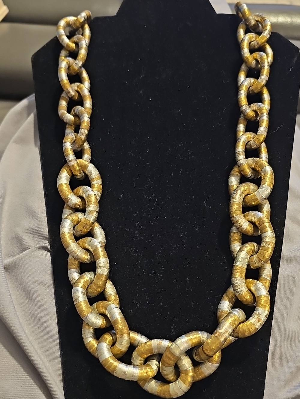 Chico's Gold and Silver Multi-Tone Chain Necklace -‎ Women's Fashion Jewelry.